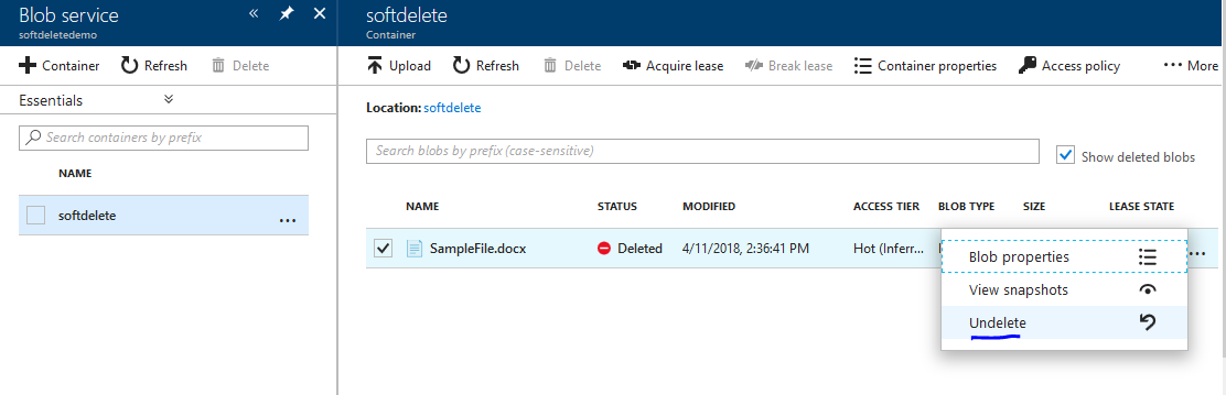 Recover Deleted Azure Blobs by Enabling Soft Delete